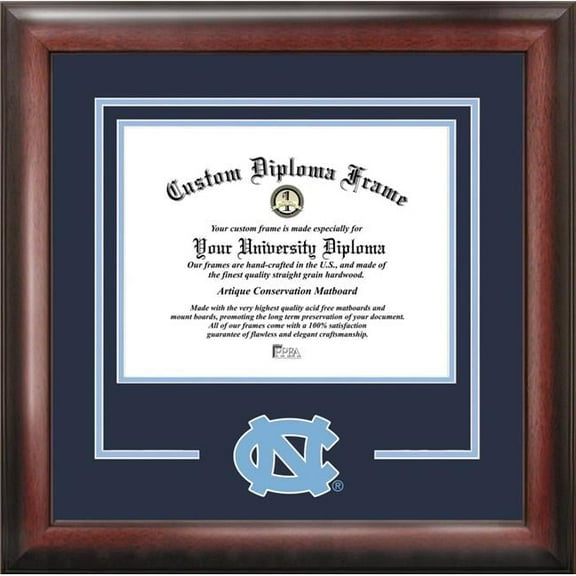 Campus Images NC997SD-14115 14 x 11.5 in. North Carolina Tar Heels Spirit Diploma Frame - Satin Mahogany