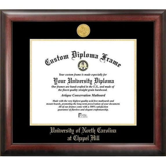 Campus Images NC997GED-14115 14 x 11.5 in. University of North Carolina Chapel Hill Gold Embossed Diploma Frame - Satin Mahogany