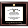 thumbnail image 1 of Campus Images GA975GED-1512 15 x 12 in. Georgia Southern Gold Embossed Diploma Frame - Satin Mahogany, 1 of 4