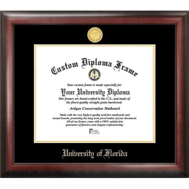 Campus Images FL994GED-16115 16 x 11.5 in. University of Florida Gold Embossed Diploma Frame - Satin Mahogany