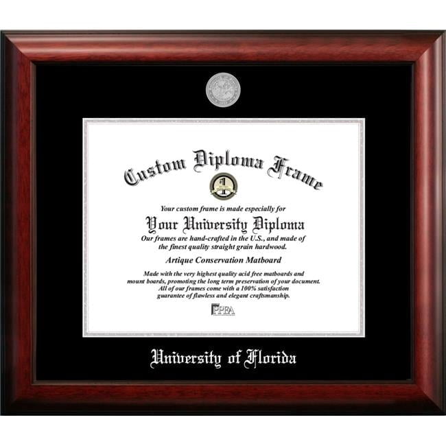 Campus Images FL994SED-16115 16 x 11.5 in. University of Florida Silver Embossed Diploma Frame