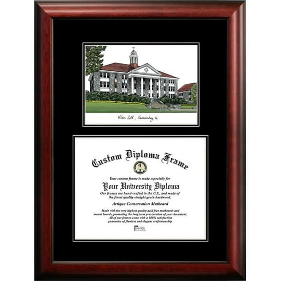 Campus Images VA994D-1612 16 x 12 in. James Madison University Diplomate Diploma Frame - Satin Mahogany