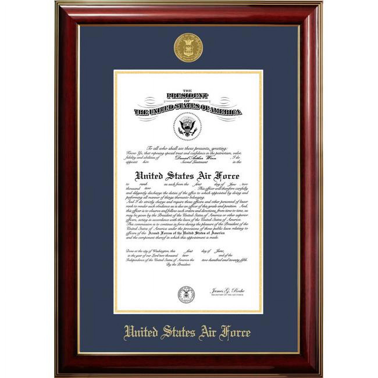 Campus Images  8.5 x 11 in. Patriot Frames Air Force Certificate Classic Mahogany Frame with Gold Medallion