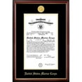 thumbnail image 1 of Campus Images  8.5 x 11 in. Patriot Frames Marine Certificate Petite Mahogany Frame with Gold Medallion, 1 of 1