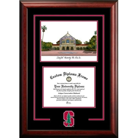 Campus Images CA932SG-1185 8.5 x 11 in. Stanford Cardinals Spirit Graduate Diploma Satin Mahogany Frame