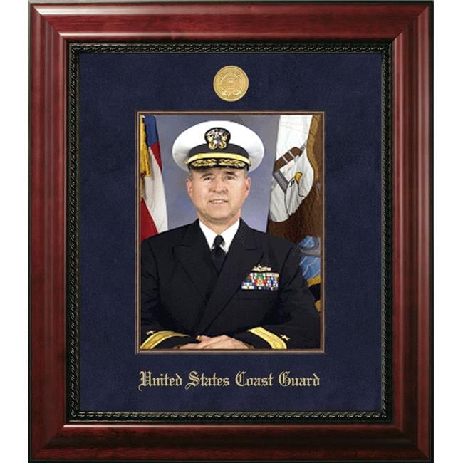 Coast Guard Portrait Petite Photo Frame - 8x10 Inch, Mahogany With 22k Gold Medallion, Made In USA - View #6