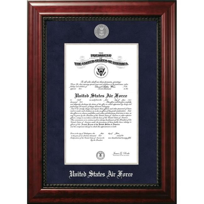 Campus Images AFCEX00211x14 11 x 14 in. Patriot Frames Air Force Certificate Executive Mahogany Frame with Silver Medallion