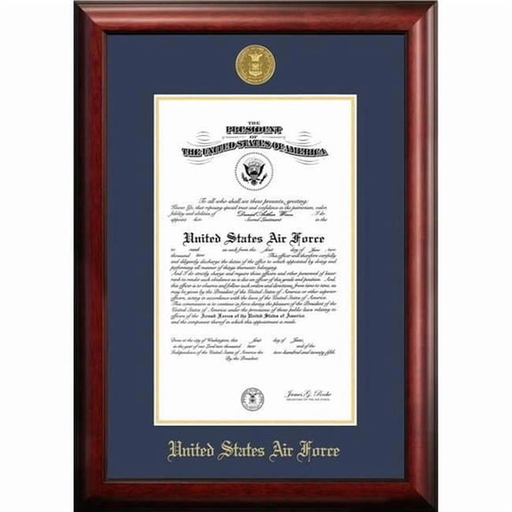Campus Images AFCG0018x10 8 x 10 in. Patriot Frames Air Force Certificate Mahogany Frame with Gold Medallion