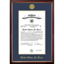 Campus Images AFCPT00111x14 11 x 14 in. Patriot Frames Air Force Certificate Petite Mahogany Frame with Gold Medallion