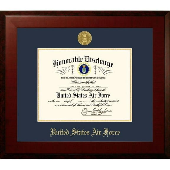Patriot Frame's Air Force 8.5x11 Discharge Honors Frame with Gold Medallion
