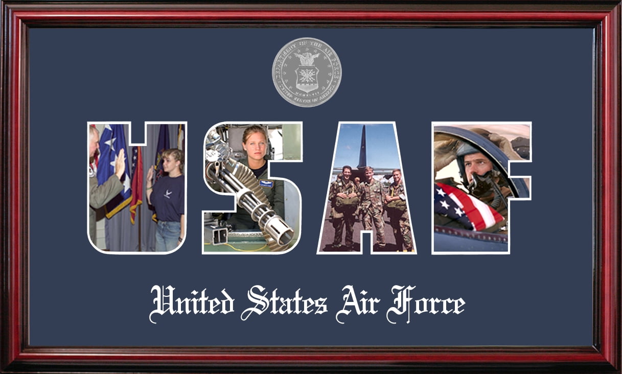 Patriot Frame's Air Force Collage Photo Petite Frame with Silver Medallion