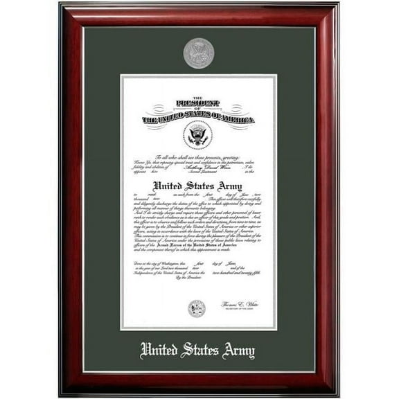 Campus Images ARCCL002 10 x 14 in. Patriot Frames Army Certificate Classic Mahogany Frame with Silver Medallion