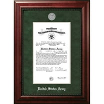 Campus Images ARCEX00211x14 11 x 14 in. Patriot Frames Army Certificate Executive Mahogany Frame with Silver Medallion