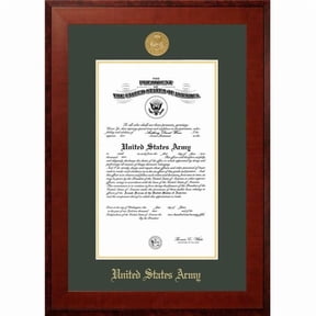 Campus Images ARCHO0019x14 9 x 14 in. Patriot Frames Army Certificate Honors Mahogany Frame with Gold Medallion