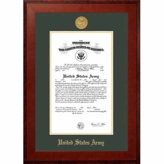 Campus Images ARCHO0019x14 9 x 14 in. Patriot Frames Army Certificate Honors Mahogany Frame with Gold Medallion