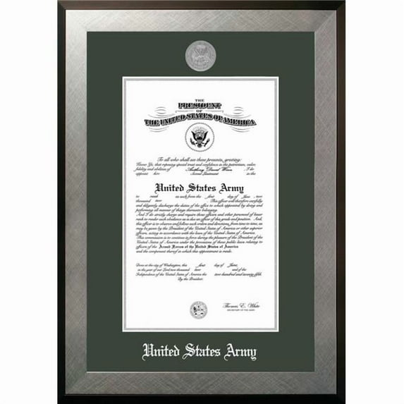 Campus Images ARCHO002 10 x 14 in. Patriot Frames Army Certificate Honors Frame with Silver Medallion
