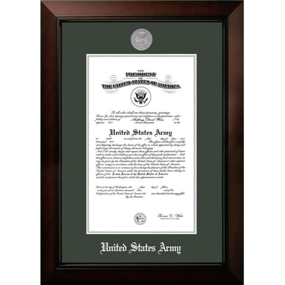 Campus Images ARCLG0028x10 8 x 10 in. Patriot Frames Army Certificate Legacy Black Cherry Frame with Silver Medallion