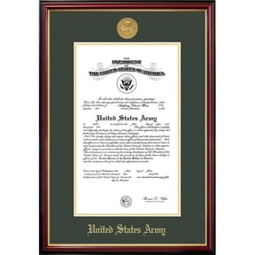 Campus Images ARCPT0018.5x11 8.5 x 11 in. Patriot Frames Army Certificate Petite Mahogany Frame with Gold Medallion