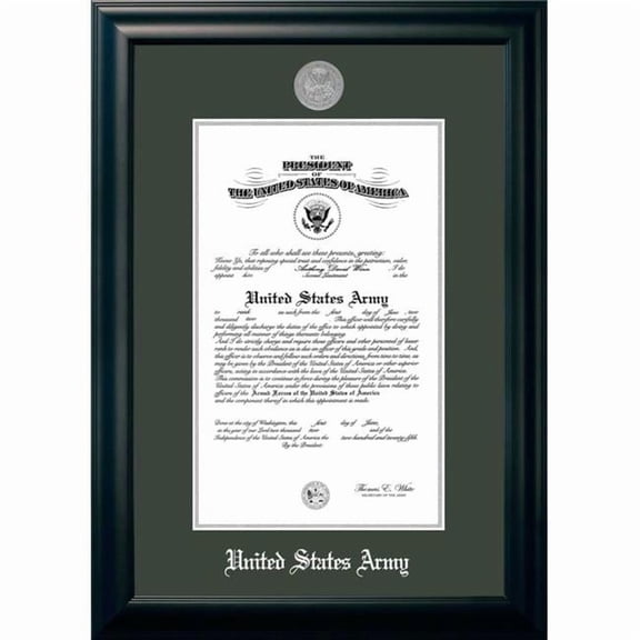 Campus Images ARCS0028.5x11 8.5 x 11 in. Patriot Frames Army Certificate Satin Black Frame with Silver Medallion