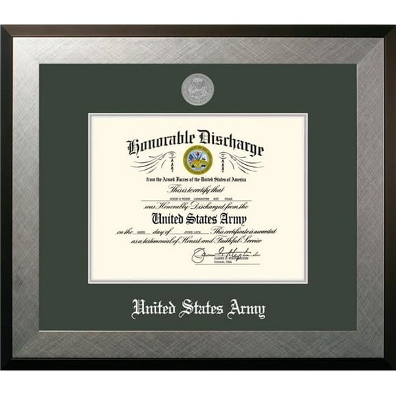 Patriot Frame's Army 8.5x11 Discharge Honors Frame with Silver Medallion
