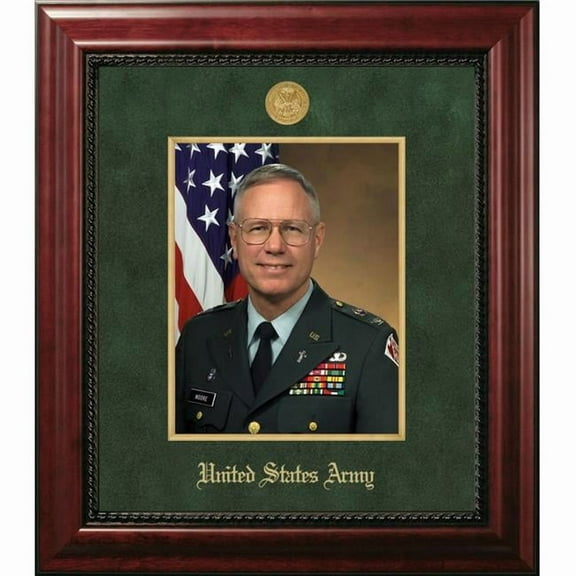 Campus Images ARPEXGF001 8 x 10 in. Patriot Frames Army Portrait Executive Mahogany Frame with Gold Medallion & Gold Filet