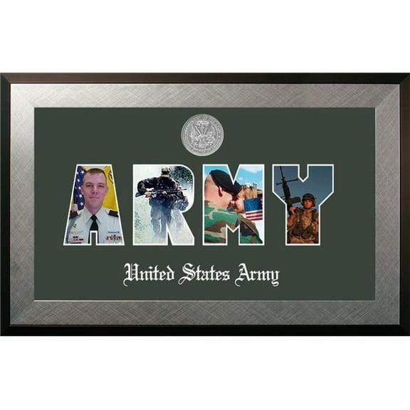 Campus Images ARSSHO002S Patriot Frames Army Collage Photo Honors Mahogany Frame with Silver Medallion