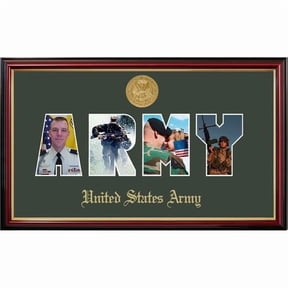 Patriot Frame's Army Collage Photo Petite Frame with Gold Medallion