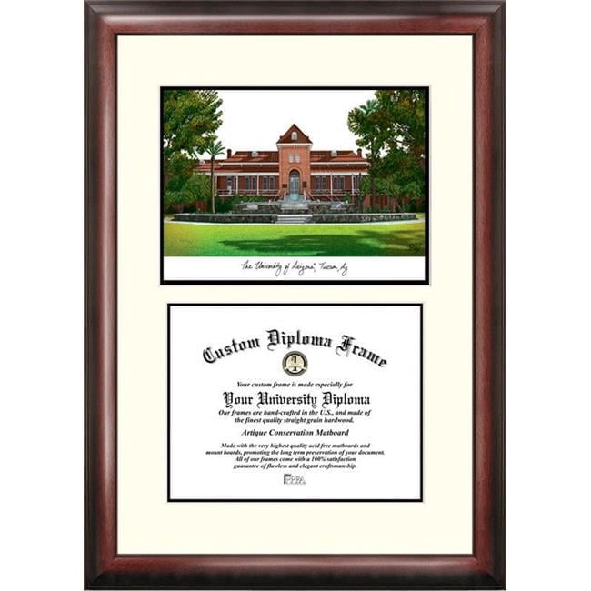 Campus Images AZ996V-1185 8.5 x 11 in. University of Arizona Scholar Diploma Satin Mahogany Frame