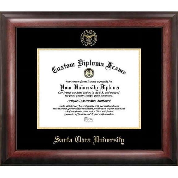 Campus Images CA930GED Santa Clara University Gold Embossed Diploma Frame