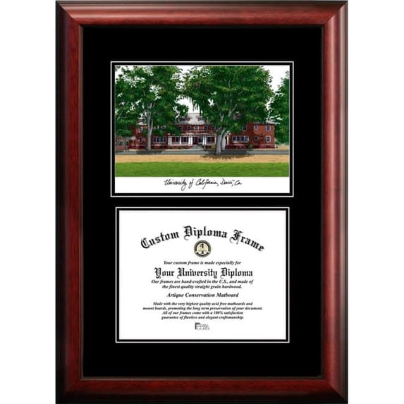 Campus Images CA942D-1185 8.5 x 11 in. UC Davis Diplomate Diploma Satin Mahogany Frame