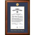 thumbnail image 1 of Campus Images CGCSW0028.5x11 8.5 x 11 in. Patriot Frames Coast Guard Certificate Satin Walnut Frame with Gold Medallion, 1 of 1