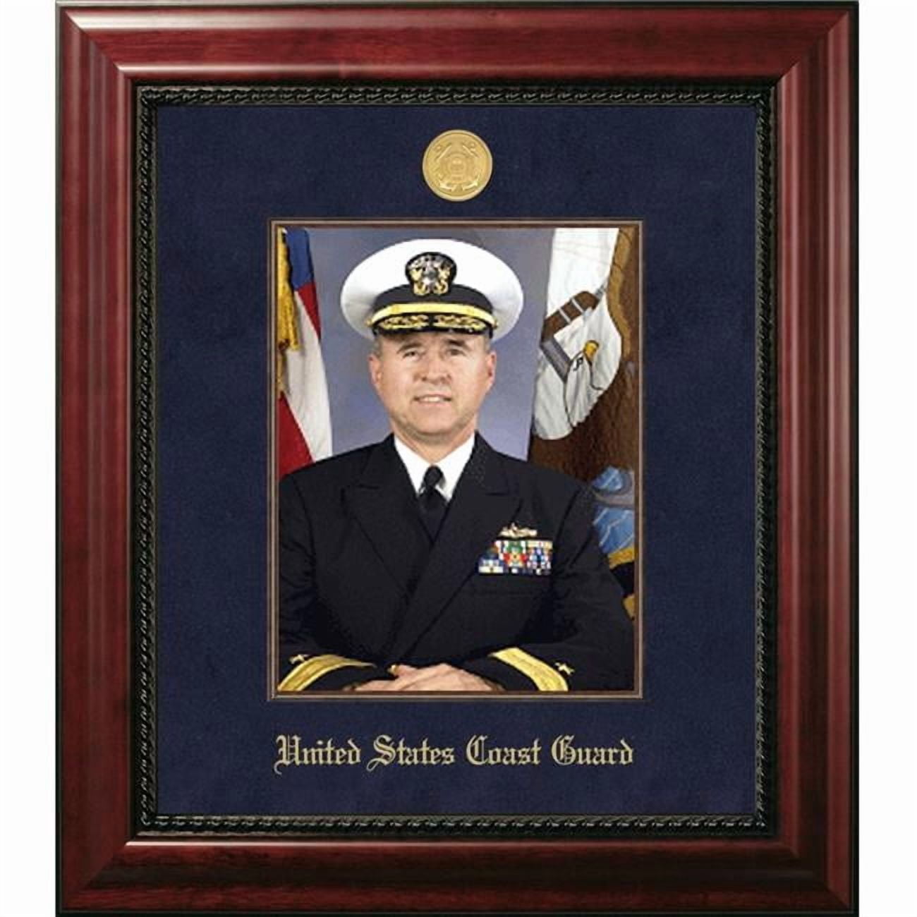 Patriot Frame's Coast Guard 8x10 Portrait Executive Frame with Gold Medallion