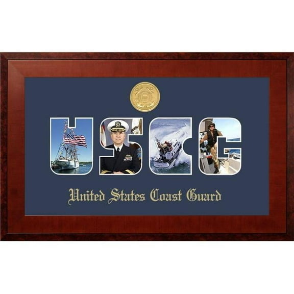 Campus Images CGSSHO001S Patriot Frames Coast Guard Collage Photo Honors Mahogany Frame with Gold Medallion