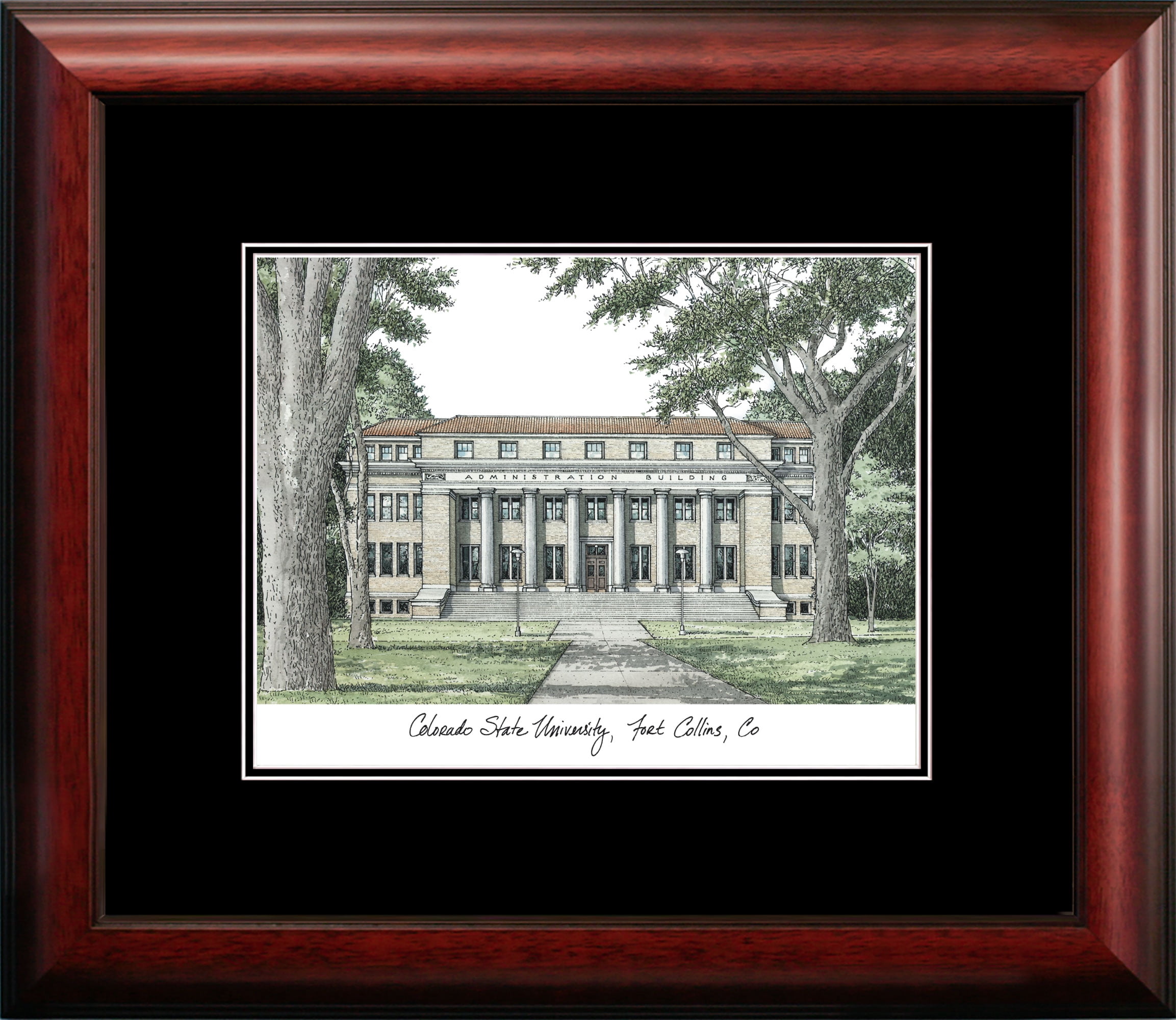 Campus Images CO999A Colorado State University ''Academic'' Framed Lithograph