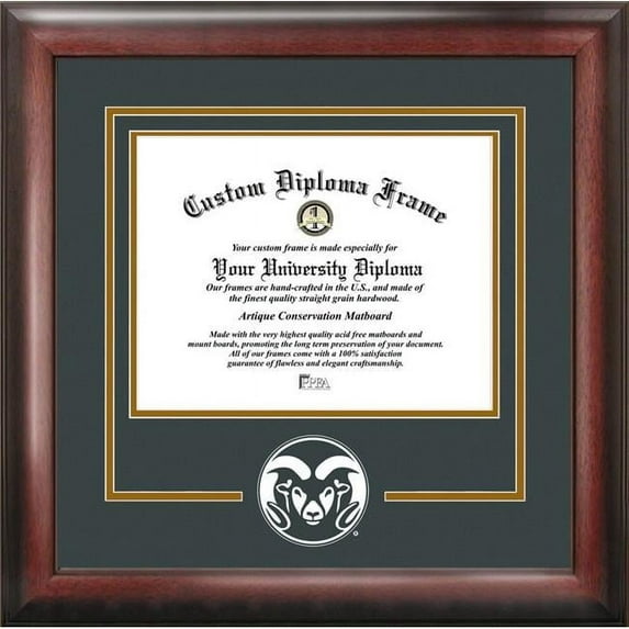 Campus Images CO999SD Colorado State Spirit Diploma Frame - Satin Mahogany