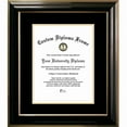 thumbnail image 1 of Campus Images CMBS0011014 10 x 14 in. Classic Certificate Frame with Black & Gold Mats, Black, 1 of 3
