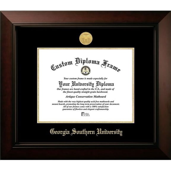 Campus Images GA975LBCGED-1512 15 x 12 in. Georgia Southern Legacy Embossed Diploma Frame, Black Cherry & Gold