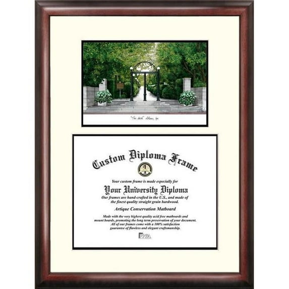 Campus Images GA987V-1512 15 x 12 in. University of Georgia Scholar Diploma Frame - Satin Mahogany