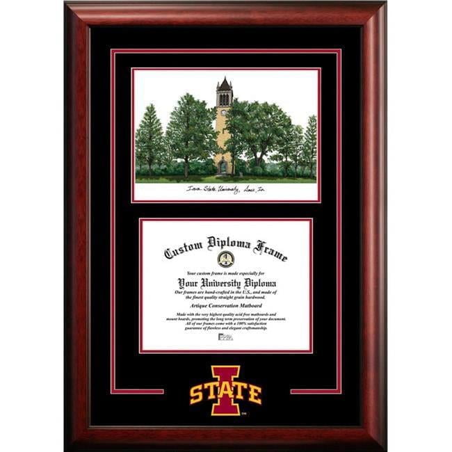 Campus Images IA998SG-1185 8.5 x 11 in. Iowa State Cyclones Spirit Graduate Diploma Satin Mahogany Frame