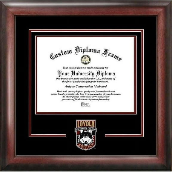 Campus Images IL970SD Loyola University Chicago Spirit Diploma Frame