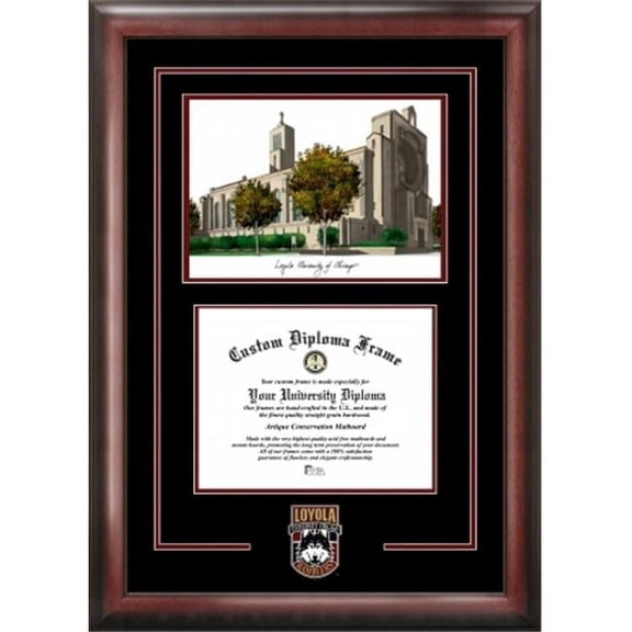 Campus Images IL970SG Loyola University Chicago Spirit Graduate Frame with Campus Image