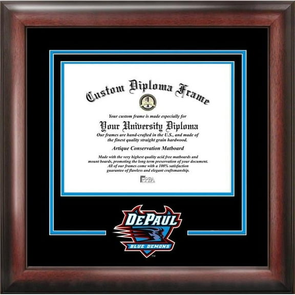 Campus Images IL974SD-1185 11 x 8.5 in. DePaul University Spirit Diploma Frame - Satin Mahogany