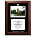 thumbnail image 1 of Campus Images IL976LSED-1185 11 x 8.5 in. University of Illinois Urbana-Champaign Silver Embossed Diploma Frame with Lithograph, 1 of 1