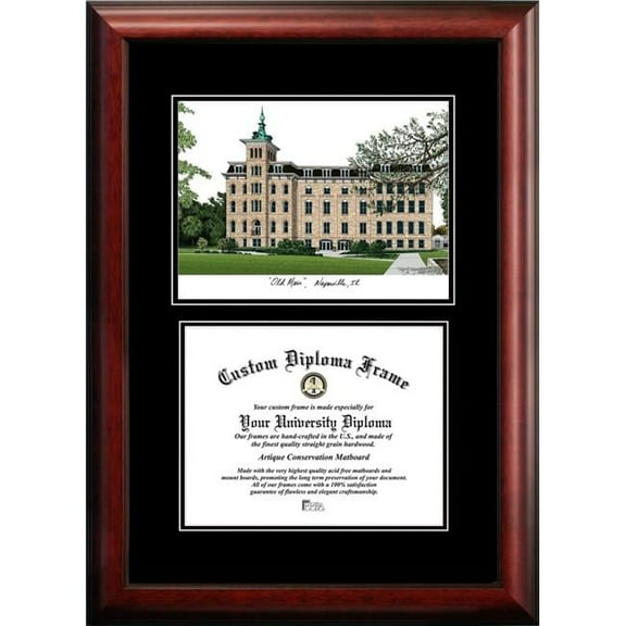 Campus Images IL984D-1185 8.5 x 11 in. North Central College Diplomate Diploma Satin Mahogany Frame