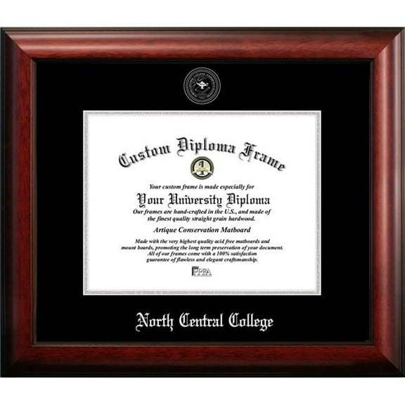 Campus Images IL984SED-1185 11 x 8.5 in. North Central College Silver Embossed Diploma Frame