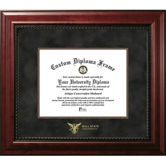 Campus Images IN985EXM-108 8 x 10 in. Ball State University Executive Diploma Mahogany Frame