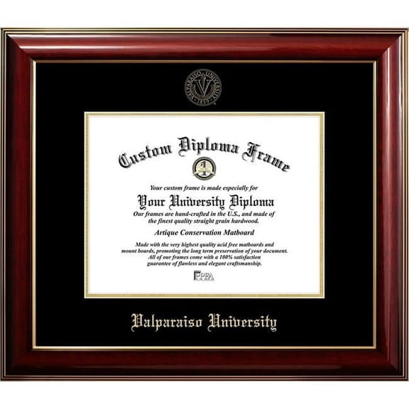 Campus Images IN991CMGTGED-108 10 x 8 in. Valparaiso University Diploma Frame, Classic Mahogany