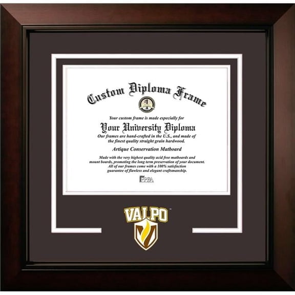 Campus Images IN991LBCSD-108 8 x 10 in. Valparaiso University Logo Diploma Frame, Legacy Black Cherry Spirit