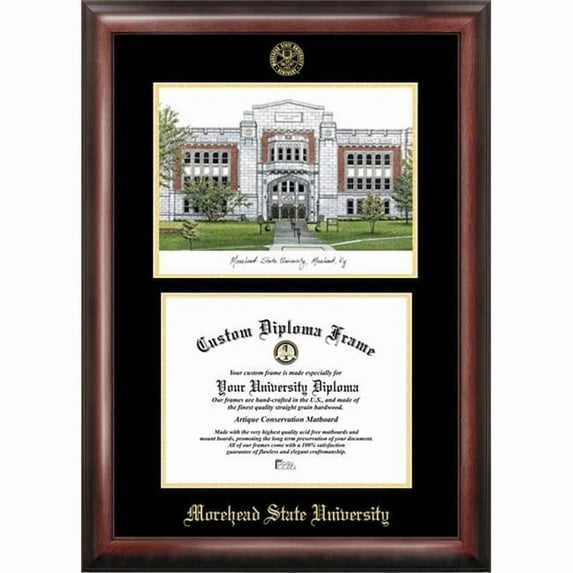 Campus Images KY985LGED Morehead State UniversityGold embossed diploma frame with Campus Images lithograph
