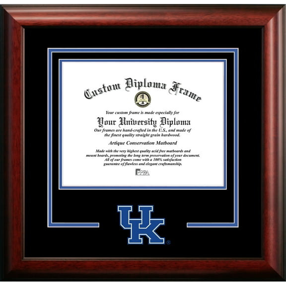Campus Images KY998SD-1185 11 x 8.5 in. Kentucky Wildcats Spirit Diploma Frame - Satin Mahogany
